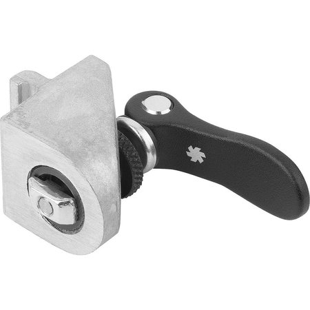 KIPP Clamping Angle With Eccentric Clamp Modu 27X24X27, Form:C Zinc, Comp:Steel, Bn=6 K1049.0615